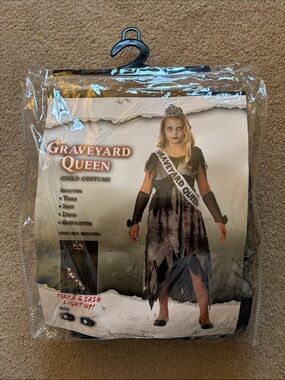 Seasonal Visions Graveyard Queen Halloween Costume - Girl’s Size M